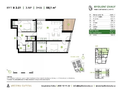 Prodej bytu 3+kk 93 m² Škvorecká, Úvaly