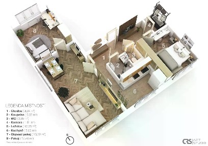 Prodej bytu 3+1 70 m² Švermova, Beroun - Beroun-Město