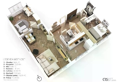 Prodej bytu 3+1 70 m²