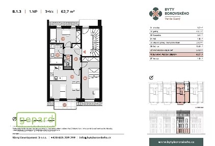 Prodej bytu 3+kk 59 m²
