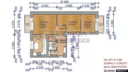 Prodej bytu 2+1 66 m²