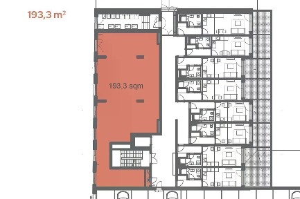 Pronájem obchodního prostoru 193 m² Sokolovská, Praha - Libeň