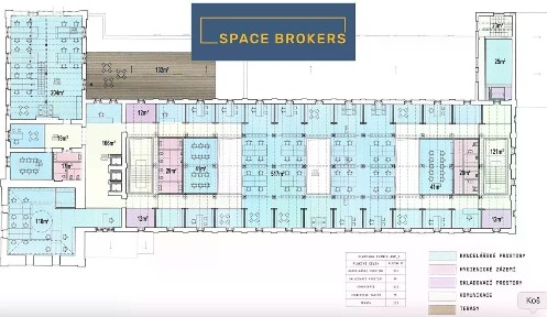 Pronájem kanceláře 1390 m² Údolní, Praha - Praha 4