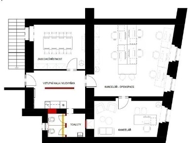 Pronájem kanceláře 115 m² Krakovská, Praha - Nové Město