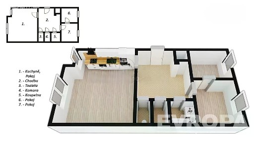 Prodej bytu 3+kk 70 m² Železničního pluku, Pardubice - Zelené Předměstí