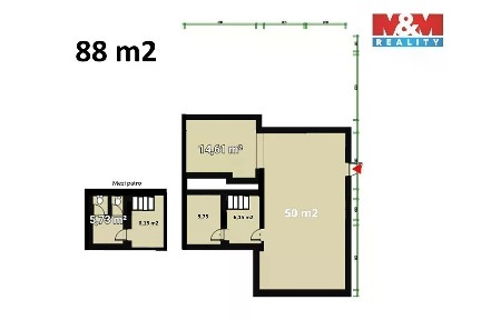 Pronájem obchodního prostoru 88 m²