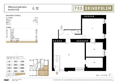 Prodej obchodního prostoru 67 m² Pod Drinopolem, Praha - Břevnov