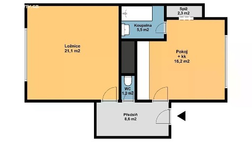 Prodej bytu 2+kk 55 m² Čechova, Plzeň - Jižní Předměstí