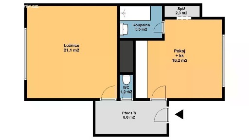 Prodej bytu 2+kk 55 m² Čechova, Plzeň - Jižní Předměstí