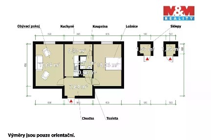 Prodej bytu 2+1 63 m²