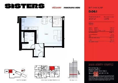 Prodej bytu 1+kk 47 m² náměstí Českých bratří, Plzeň - Jižní Předměstí