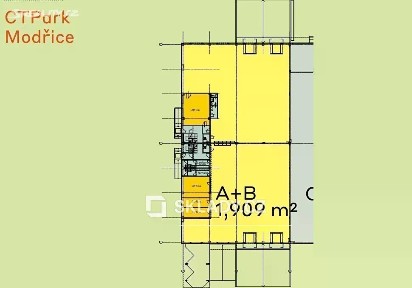Pronájem skladového prostoru 550 m² Modřice