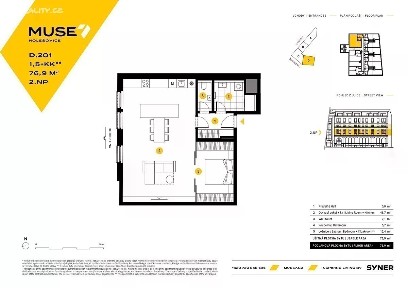 Prodej bytu 1+kk 49 m² U papírny, Praha - Holešovice