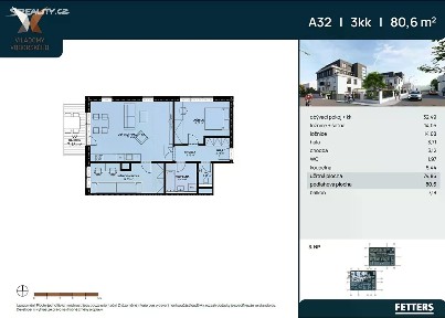 Prodej bytu 3+kk 82 m² Voborského, Praha - Modřany