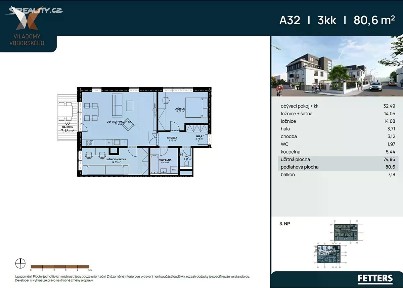 Prodej bytu 3+kk 82 m²