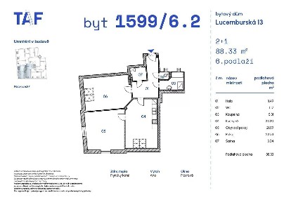 Prodej bytu 2+1 88 m² Lucemburská, Praha - Vinohrady