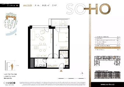 Prodej bytu 2+kk 57 m² Jankovcova, Praha - Holešovice