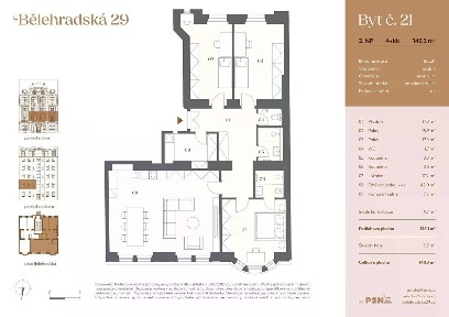 Prodej bytu 4+kk 125 m²