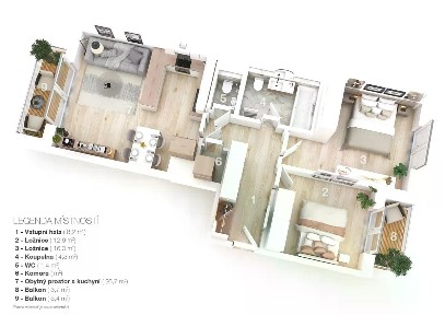 Prodej bytu 3+kk 83 m² Závěrka, Praha - Břevnov
