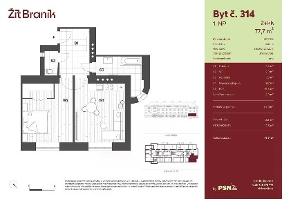 Prodej bytu 2+kk 58 m² Ke Krči, Praha - Braník