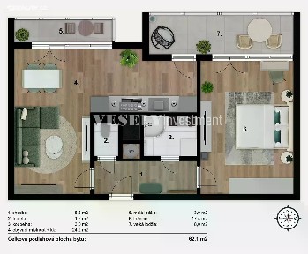 Prodej bytu 2+kk 62 m² Tupolevova, Praha - Letňany