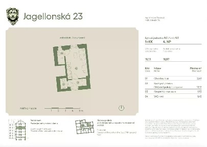 Prodej bytu 1+kk 18 m² Jagellonská, Praha - Žižkov