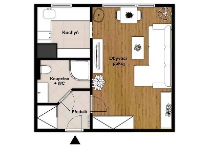 Prodej bytu 1+kk 30 m² Hekrova, Praha - Háje