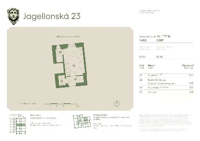 Prodej bytu 1+kk 18 m² Jagellonská, Praha - Žižkov