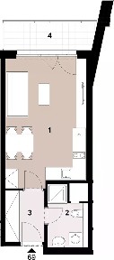 Prodej bytu 1+kk 35 m² Poděbradská, Praha - Vysočany