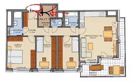Prodej bytu 4+kk 96 m² Praha - Chodov