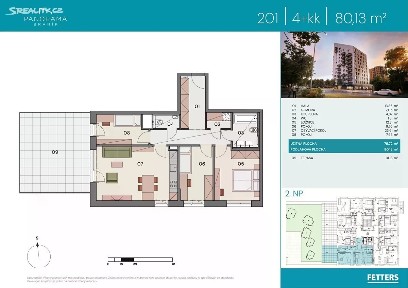 Prodej bytu 4+kk 75 m² Údolní, Praha - Braník