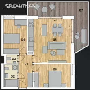 Prodej bytu 3+kk 73 m²