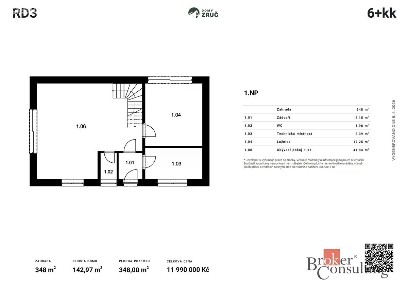 Prodej rodinného domu 164 m², pozemek 349 m²