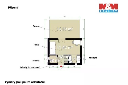 Prodej chaty 32 m², pozemek 25 m² Česká Bříza