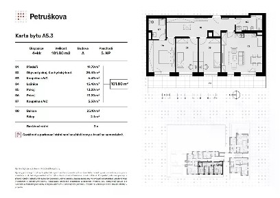 Prodej bytu 4+kk 105 m²