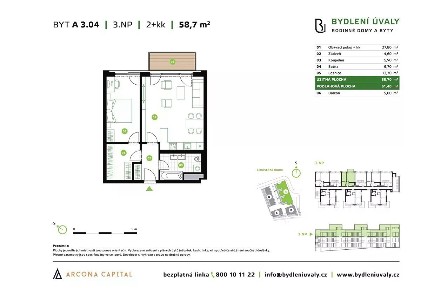 Prodej bytu 2+kk 61 m²