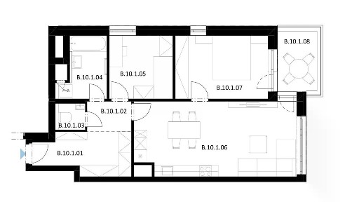 Prodej bytu 3+kk 66 m² Jozefa Gabčíka, Pardubice - Trnová