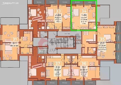 Prodej bytu 1+kk 34 m²