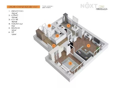 Prodej bytu 2+1 60 m² Poniklá