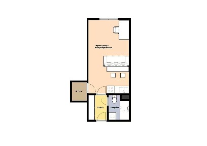 Pronájem bytu 1+kk 29 m² Petržílova, Praha - Modřany