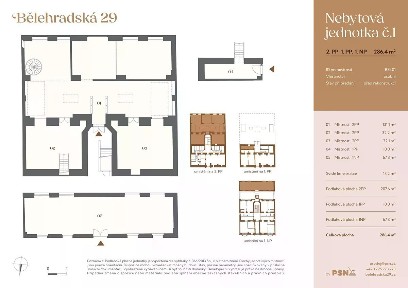 Prodej obchodního prostoru 272 m² Bělehradská, Praha - Vinohrady