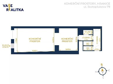 Pronájem obchodního prostoru 42 m²