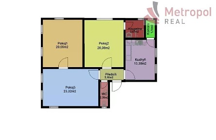 Pronájem bytu 3+1 88 m² Americká, Karlovy Vary