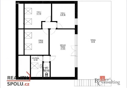 Pronájem bytu 1+kk 40 m²