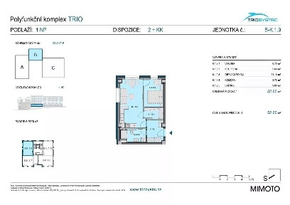 Prodej bytu 2+kk 46 m² Jakuba Obrovského, Brno - Bystrc
