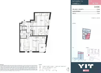 Prodej bytu 3+kk 74 m² Wassermannova, Praha - Hlubočepy