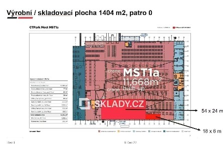 Pronájem skladového prostoru 2700 m²