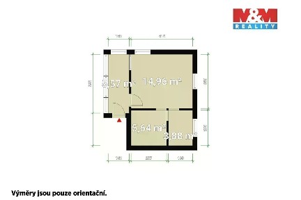 Prodej chaty 30 m², pozemek 520 m²