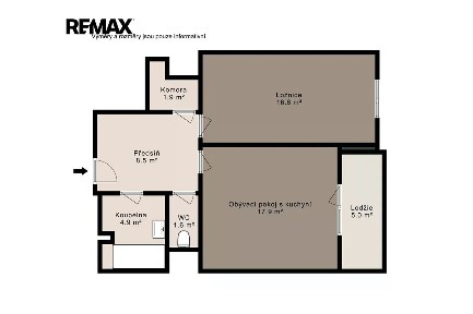Pronájem bytu 2+kk 51 m² Pod Haltýřem, Praha - Kunratice