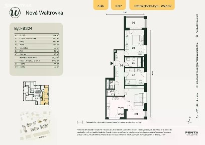 Prodej bytu 3+kk 85 m² náměstí Augustina Bubníka, Praha - Radlice